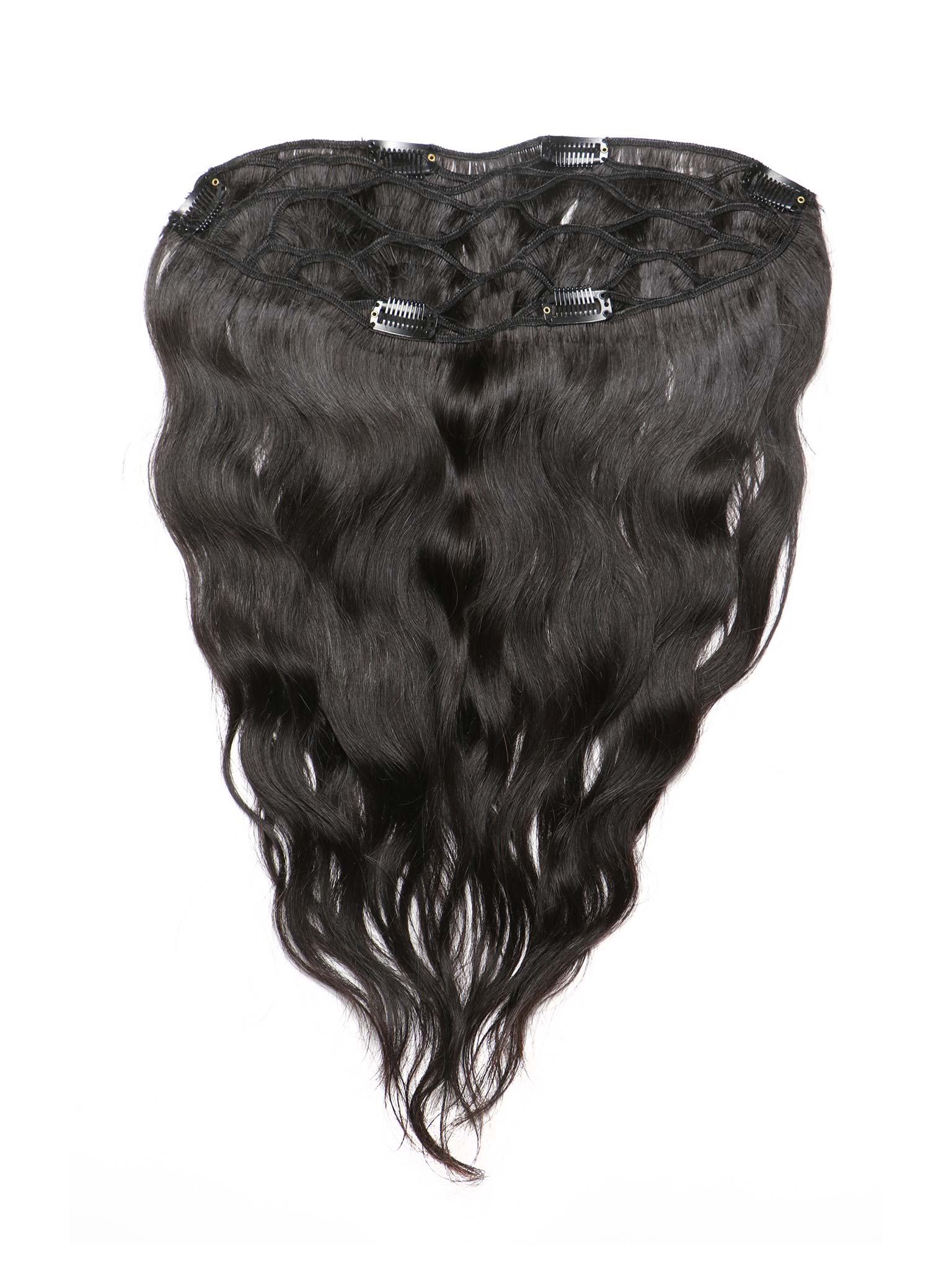 Raw Indian Natural Black Clip-In Hair Extensions