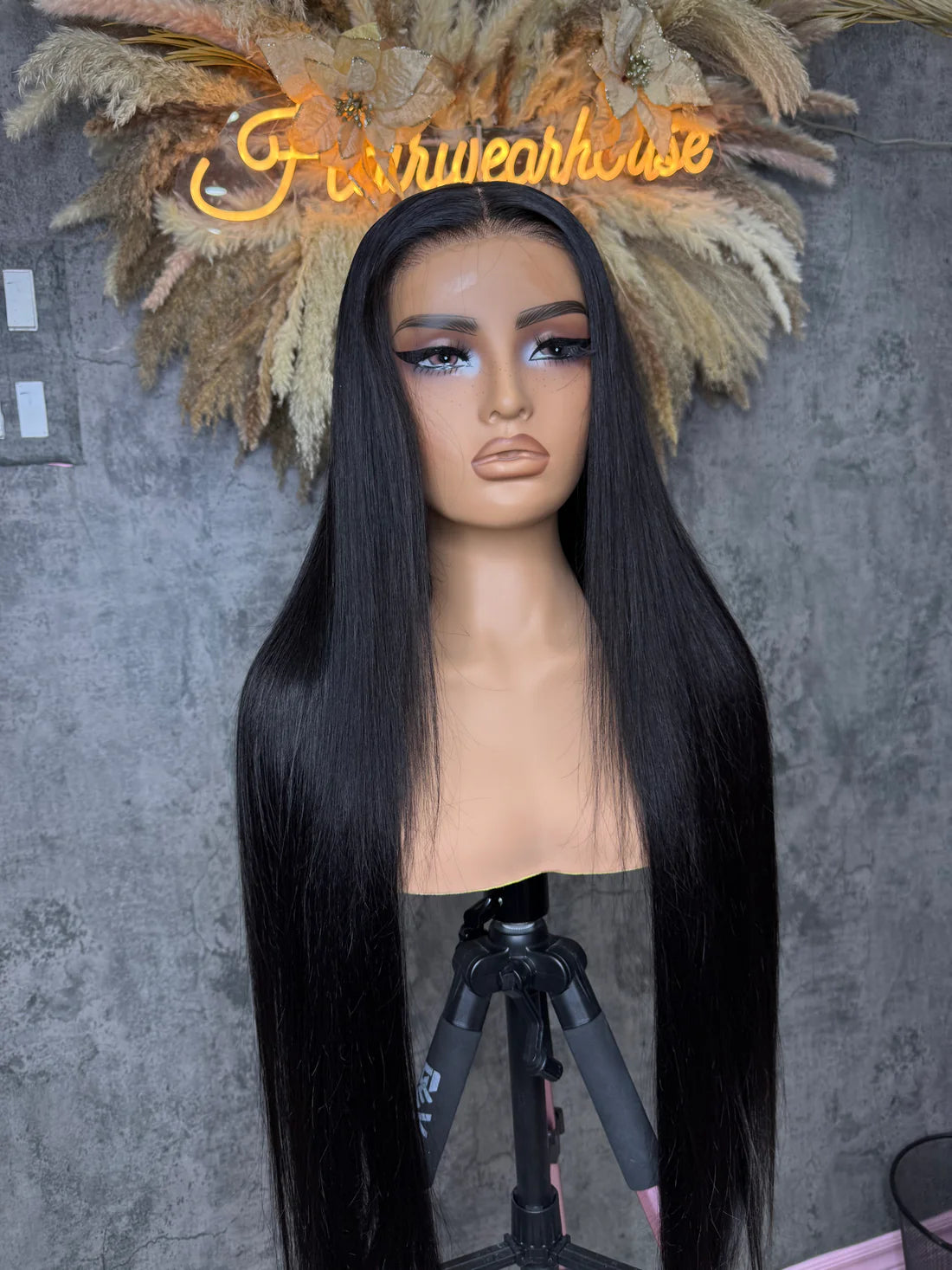PROMO CODE: BOGO | 1B Natural Black Wig 32"-40"