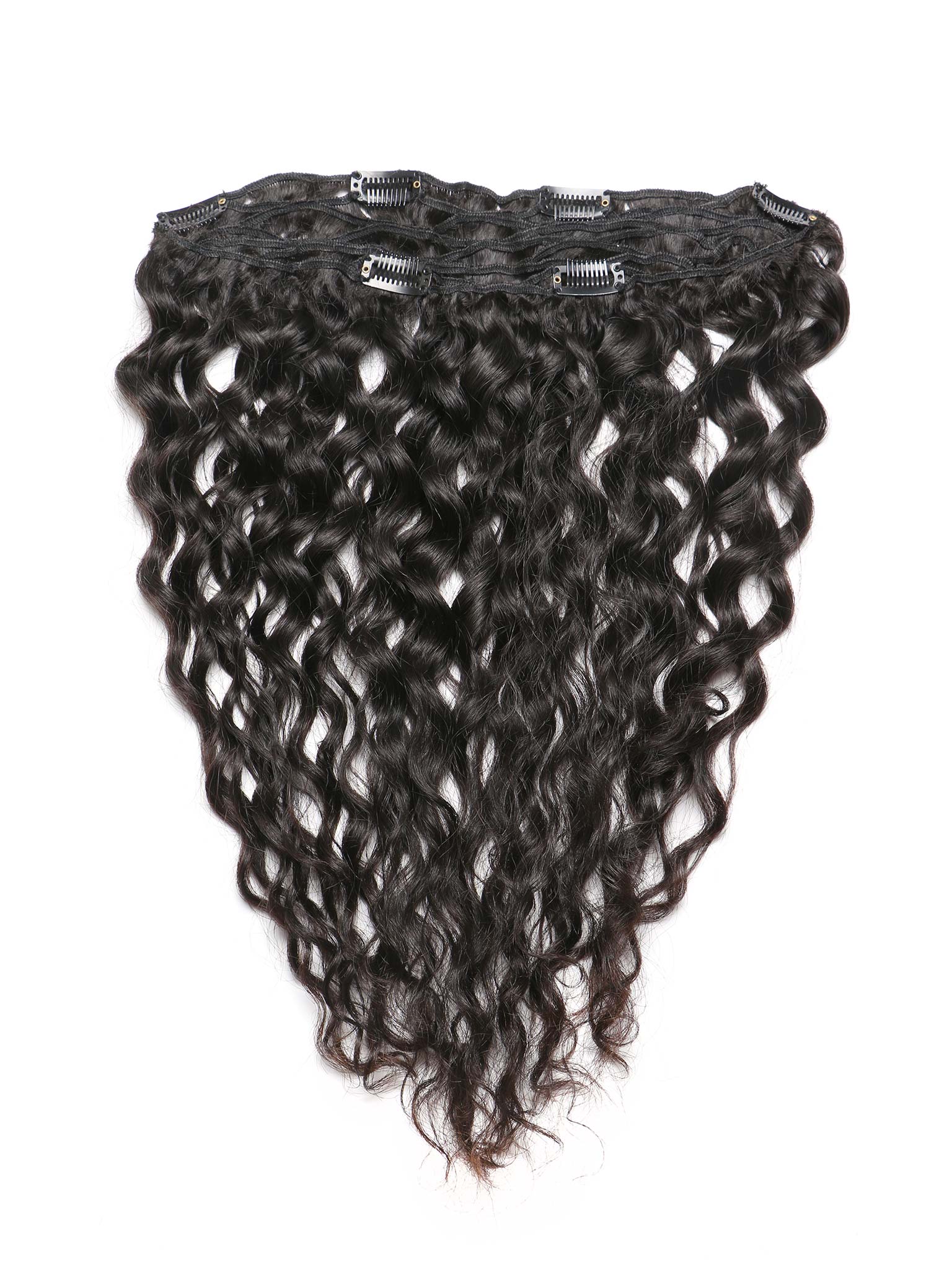Raw Indian Natural Black Clip-In Hair Extensions