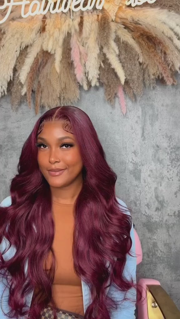 99J Burgundy Wig